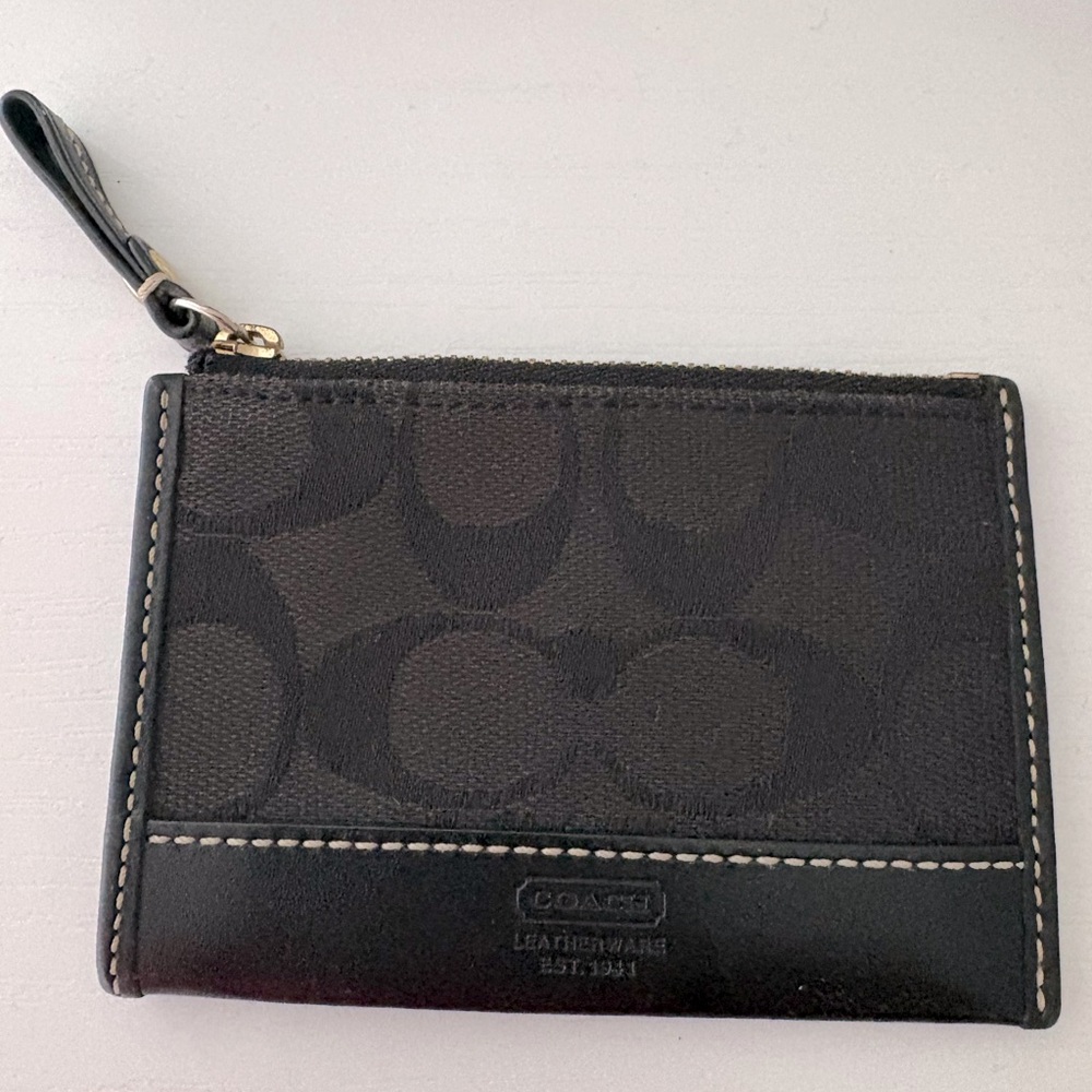 Coach leather card holder wallet